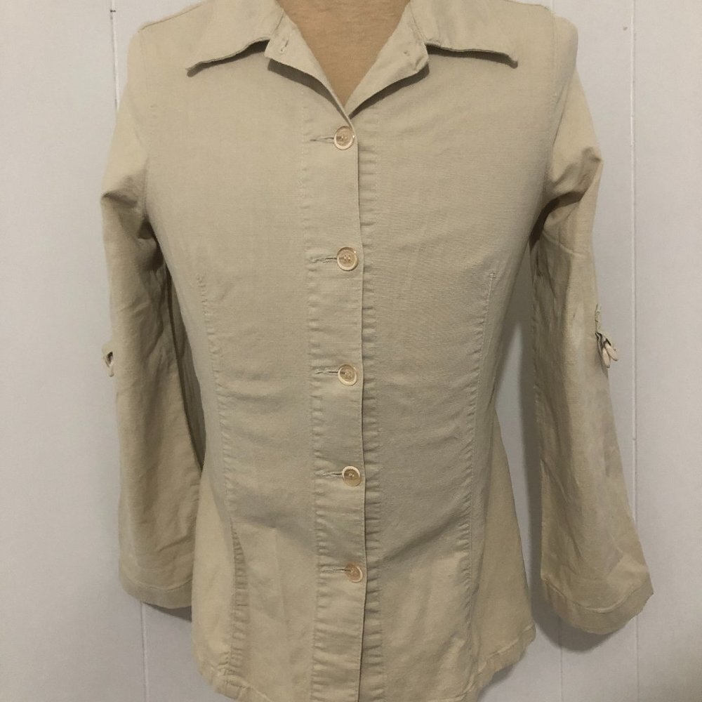 - Womens Tan Top. French Dressing. 4 - Picture 2 of 11